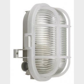 Oval Skotlampe E27 gr� IP44