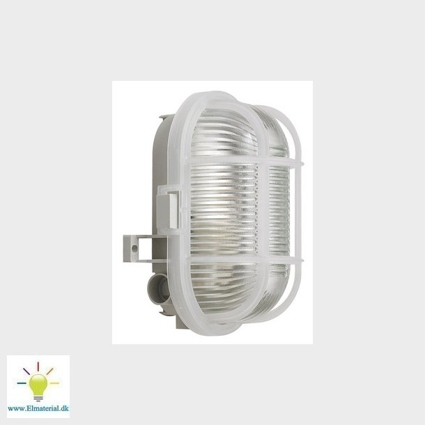 Oval Skotlampe E27 gr IP44
