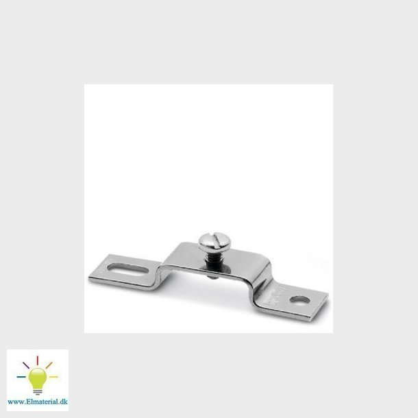 DIN-skinne holder flad med 6mm skrue