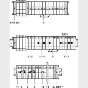 Minigennemgangsklemme MBK  5/E
