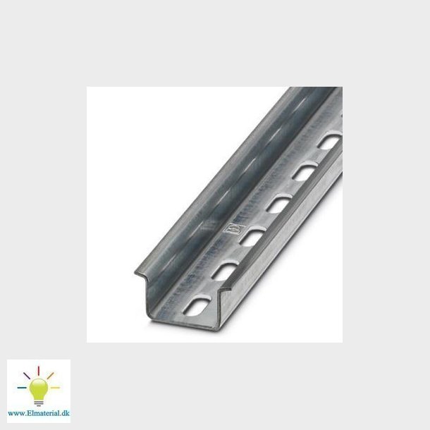 DIN-skinne NS35/15 med huller 6,2*15 mm forzinket L=2m