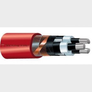 Mellemsp�ndingskabel PEX-S-AL 3X95/25 r�d 12KV