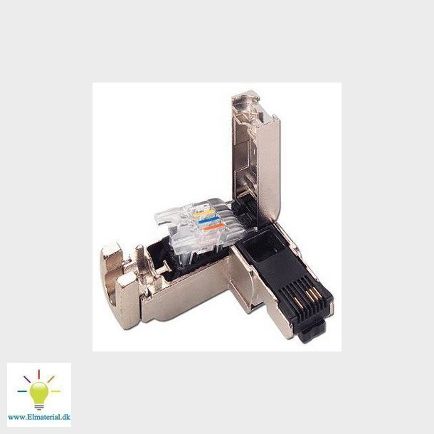 Ethernet RJ45 Vinkelstik 90 grader i pakke a 10 STK