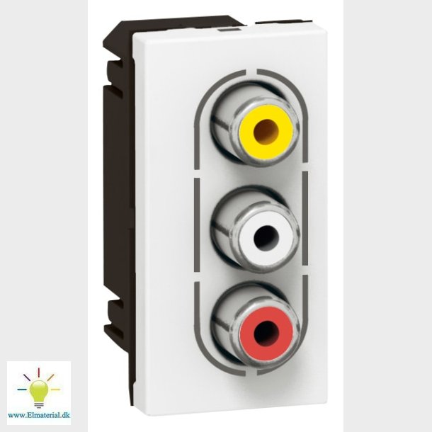 A/V Hunstik 3 Rca 1M Hvid