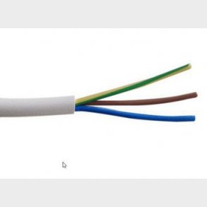 Plastkappeledning halogenfri 5G1,5 hvid R100