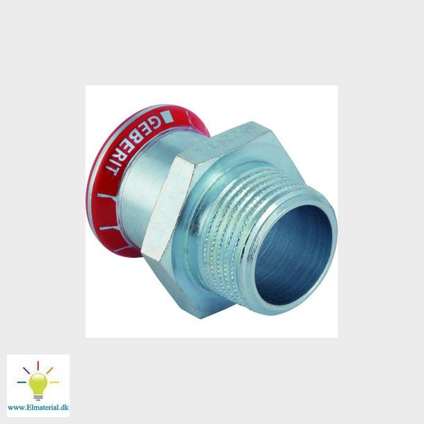 Geberit Mapress overg.nippel 15mmx3/4, St, elforz