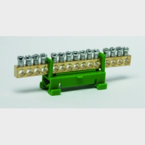 JORDKLEMME PE15 GR�N/GUL 15x16mm2