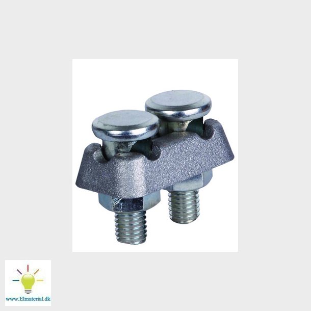 Dobbeltklemme  8-10 mm (Alu)