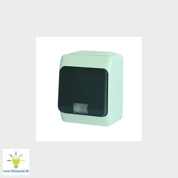 NORTIC Afbryder korrespondance og LED Lampe IP44 GR 10A/250V