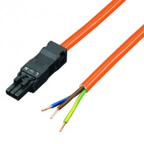 Tilslutningsledning 3-polet, 100-240 V, l�ngde 3000 mm