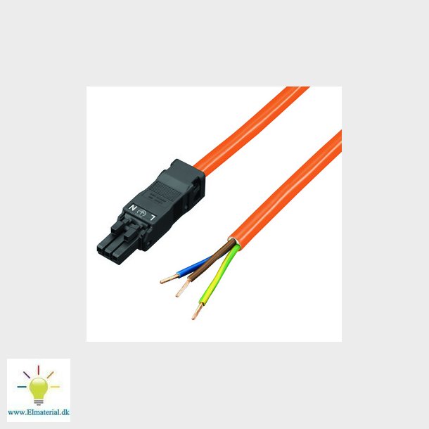 Tilslutningsledning 3-polet, 100-240 V, lngde 3000 mm