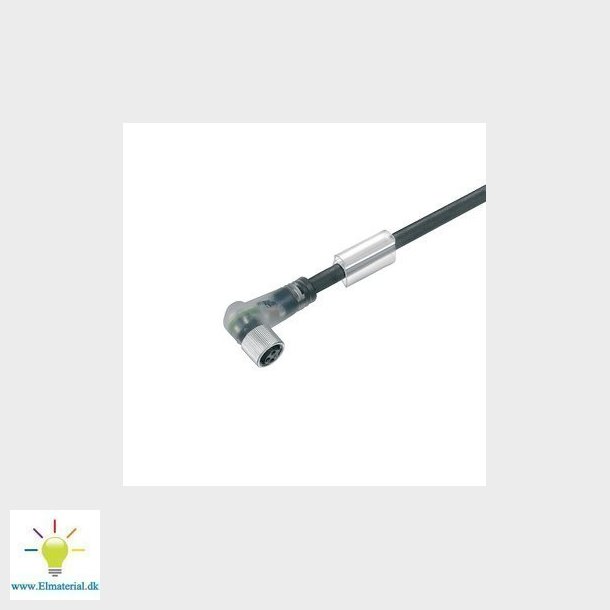 Flerkabel PUR M8 4-pin hun vinklet 10 meter LED