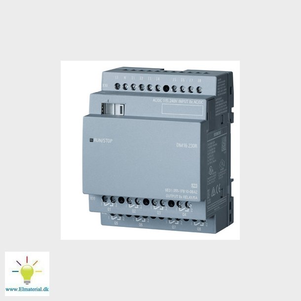 Logo! dm16 230r, udvidelsesmodul, PU/I/O: 230V/230V/rel, 4te, 8 di/8