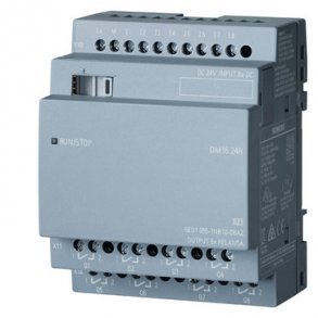 LOGO! DM16 24R, udvidelsesmodul, PU/I/O: 24V DC/24V DC/rel, 8 DI/8 DO