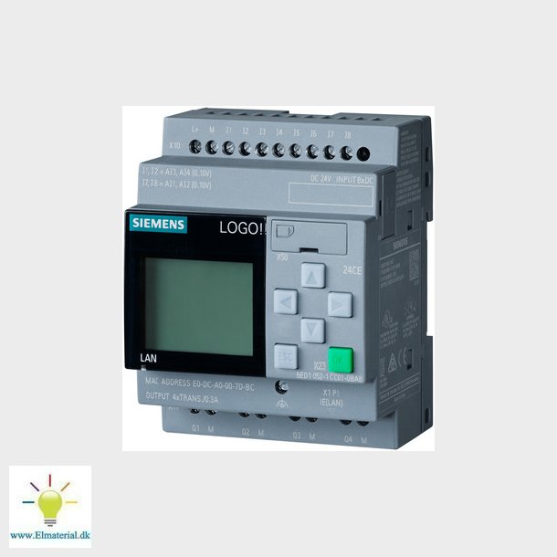 LOGO! 230RCE,logisk modul, display - PU/I/O: 115V/230V/rel, 8 DI/4 DO