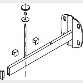 Kermi vägg-/golvkonsol för konvektorer