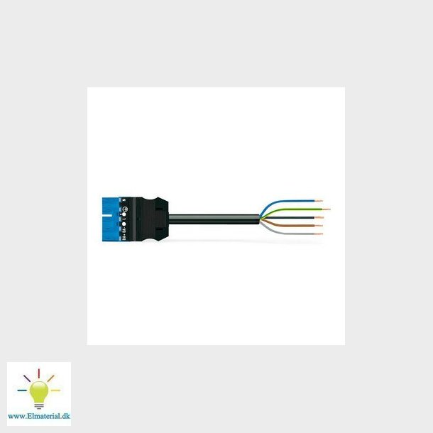 Tilslutningskabel 2M HF Eca Hanstik/fri ende, bl