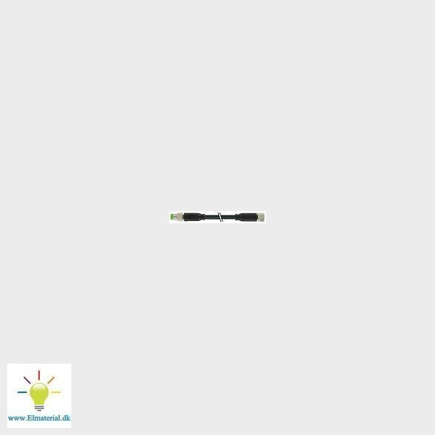 Fler-/sensorkabel M8 han lige 4-polet / M8 hun lige 4-polet, kabel 4x0,25mm2 sort PUR/PVC UL,CSA eg