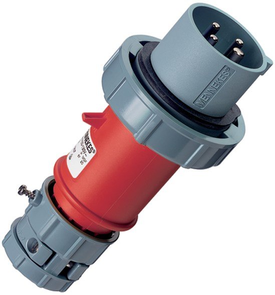 Cee Plug 16A 4P Pow Ip67 - CEE-förlängningslinje 16a - Elmaterial.se
