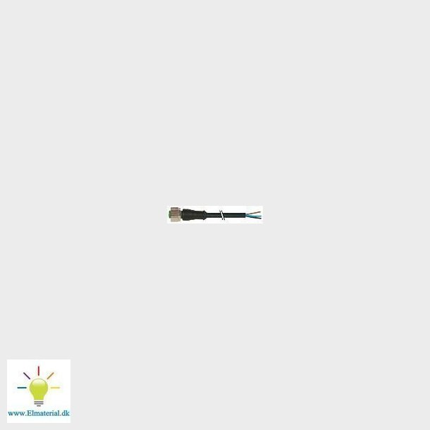 Fler-/sensorkabel M12 hun lige 4-polet A-kodet med kabel 4x0,34mm2 sort PUR/PVC UL,CSA egnet til ka