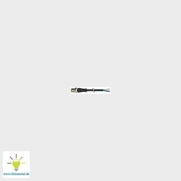 Fler-/sensorkabel M12 han lige 4-polet A-kodet med kabel 4x0,34mm2 sort PUR egnet til kabelkde 10 