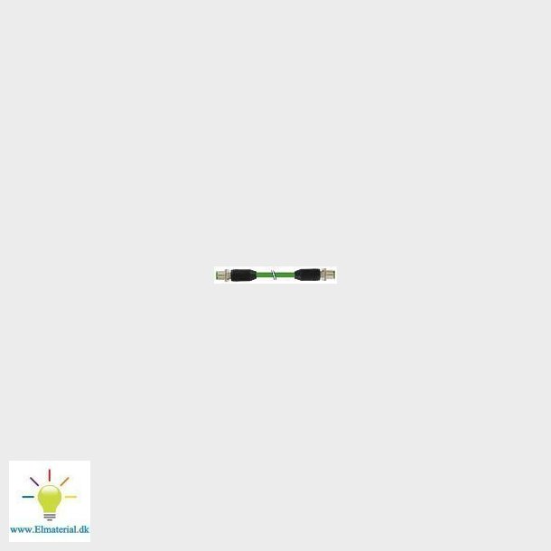 Ethernetkabel M12 han lige 4-polet skrmet / M12 han lige 4-polet, D-kodet, kabel 1x4xAWG22 skrmet 