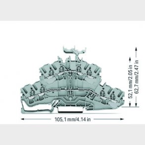 4-leder, 2-etages klemme