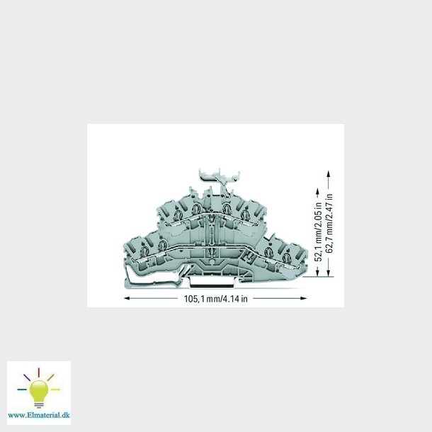 4-leder, 2-etages klemme