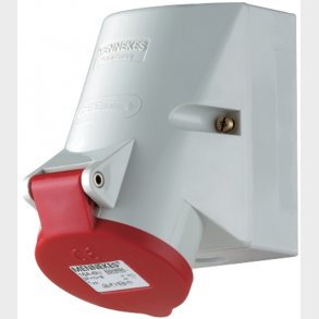 Cee Vägguttag 16A 4P Twin M/Ds