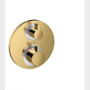 hansgrohe Ecostat S Termostatarmatur til indbygning med afsp�rring til 2 udtag, poleret guld-optik