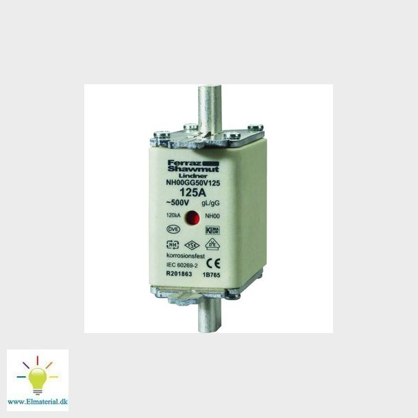 Sikring Nh000 16A Gl/Gg 500V