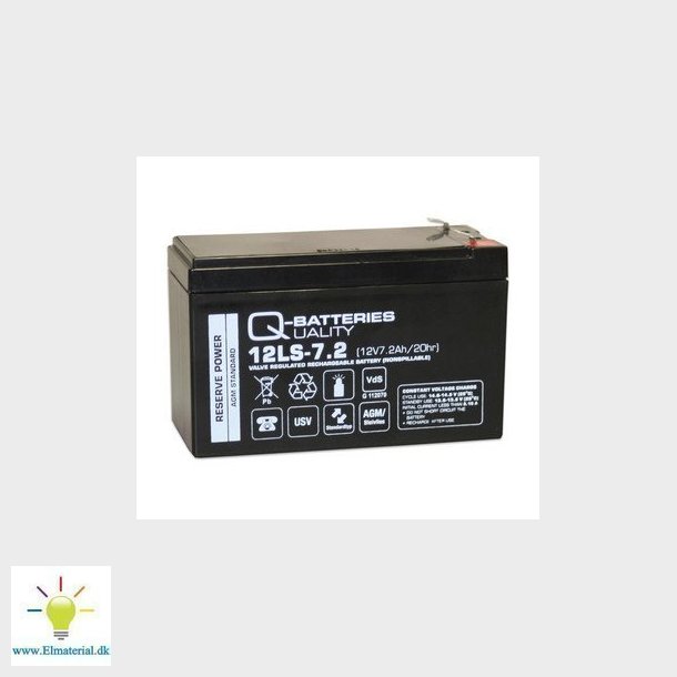 Q-Batteries 12V-7,2 AH VDS for alarm / Backup