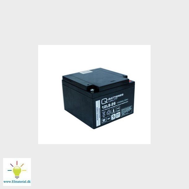 Q-Batteries 12V-26AH 165X125X175