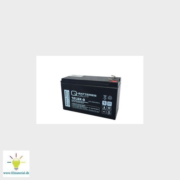 Q-Batteries 12V-9,0AH 151X65X94