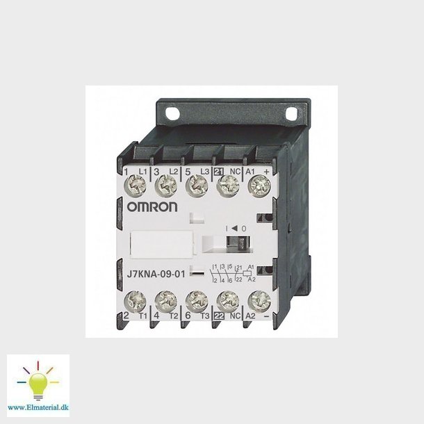 Kontaktor, 3-polet, 9A/4 kWAC3 (20AAC1) + 1B hjlpestof, 24VDC J7KNA-09-01 24D