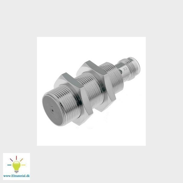 Induktiv sensor, m&auml;ssing-nickel, kort kropp, M18, sk&auml;rmad, 8mm, DC, 3 trdar, PNP-NC, M12 kontakt E