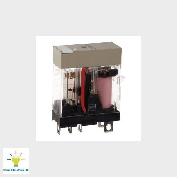 Rel, plug-in, 5-pin, SPDT, 10A, mech &amp; LED-indikatorer, label facilitet G2R-1-SN 230AC(S)