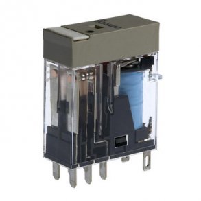 Rel�, plug-in, 8-polet, DPDT, 5A, mech & LED-indikatorer, label facilitet, 12VDC G2R-2-SN 12DC(S)