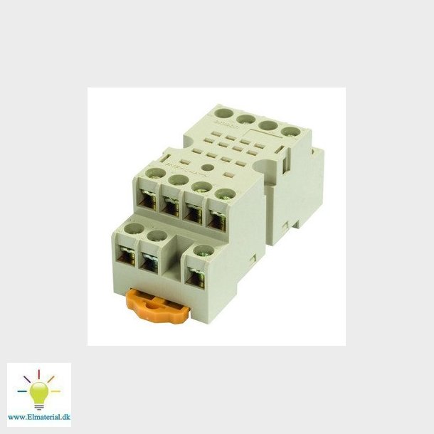 Sokkel, DIN-skinne/overflademontering, 14-pin, skrueklemmer (IEC/VDE) PYF14A-N