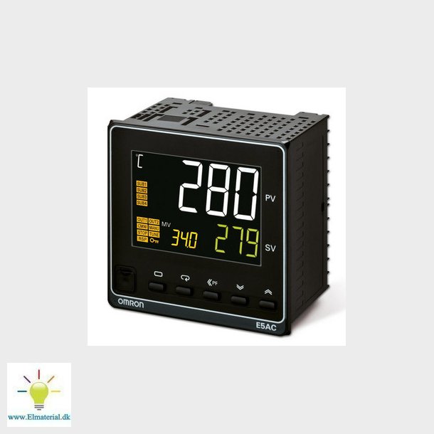 Temperatur Kontroller, PRO, 1/4 DIN (96x96 mm), t/c &amp; Pt100 &Analog, 4Alarmer, 1st ud rel E5AC-RX4A