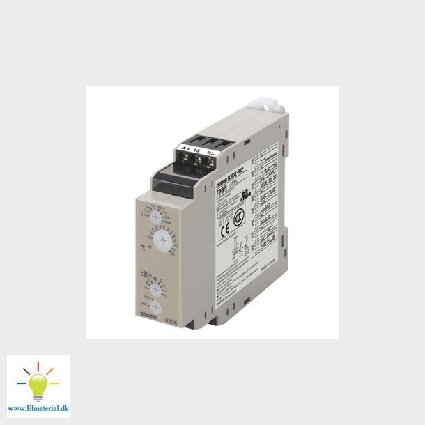 Timer, DIN-skinne montering, multi rkkevidde, multi mode timer 8 modes inkl. off-forsinkelse, 2 udg