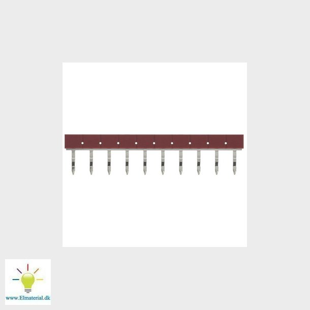 Tilbehr til G2RV-SR/G3RV-SR, Cross bar, 10 poler, Rd farve PYDN-6.2-100R