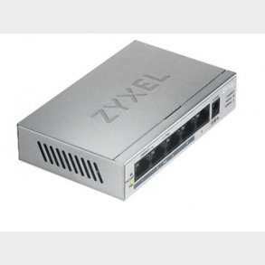 Zyxel Switch GS1005HP 5 Port Gigabit PoE+ unmanaged desktop Switch, 60 Watt