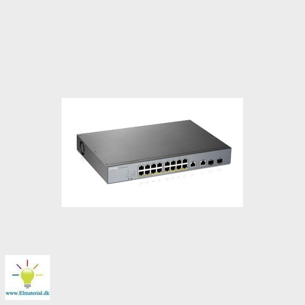 ZYXEL GS1350-18HP, 18 Port managed CCTV PoE switch, long range, 250W