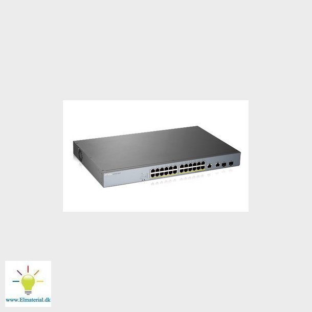 ZYXEL GS1350-26HP, 26 Port managed CCTV PoE switch, long range, 375W