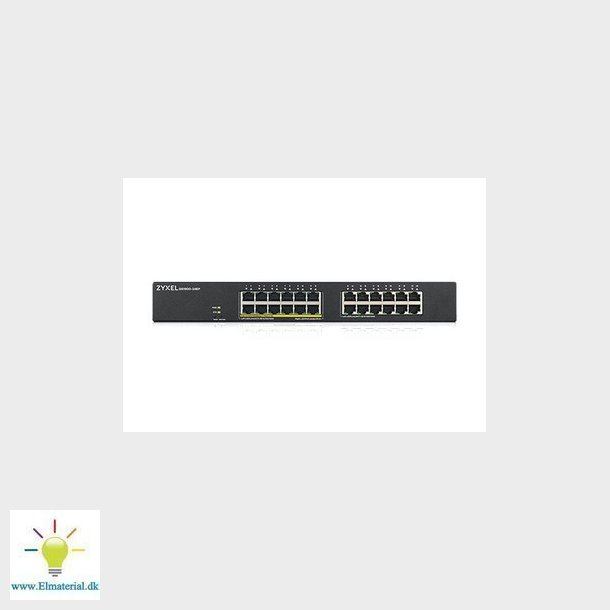 ZYXEL GS1900-24EP 24-port Gigabit L2 Smart Switch, med 12 PoE+ porte, 130 Watt PoE Budget