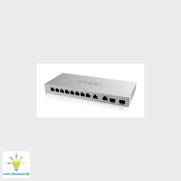 ZYXEL XGS1210-12, 8 Ports Gigabit Switch  +2 stk. 2.5G porte &amp; 2 stk. SFP+ 10G fiber porte