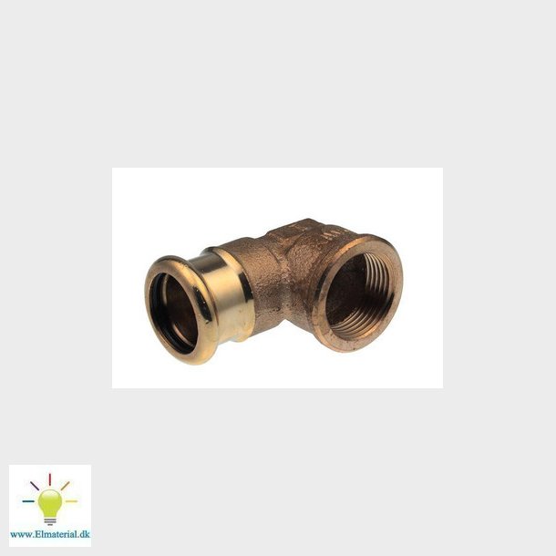 VSH vinkel 90&deg; muffe/muffe 18 mm x 34" CU