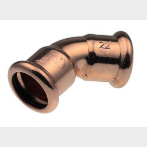 B�jning VSH 45&deg; muffe/muffe 18 mm CU