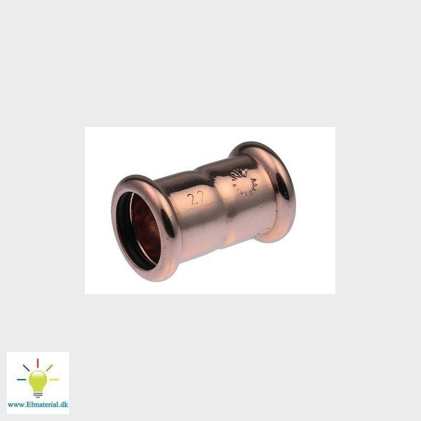 Dobbeltmuffe VSH 22 mm CU